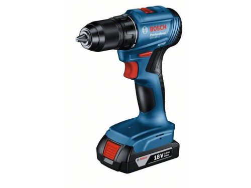 BOSCH GSR 185-LI Akkus fúrócsavarozó 2x GBA 18V 2.0 Ah akkuval, GAL 18V-20 töltővel szerszámkoffe