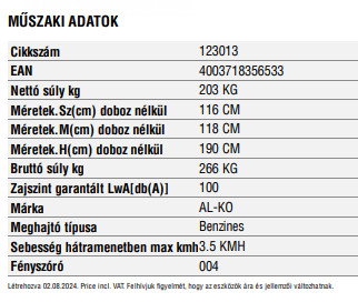 Al-Ko Traktor 15-93.2 Hd-a Easy