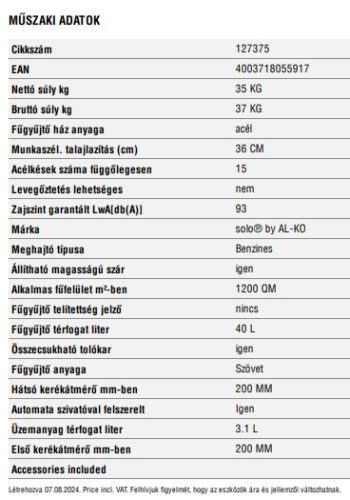 Benzinmotoros talajlazító Solo by AL-KO 518