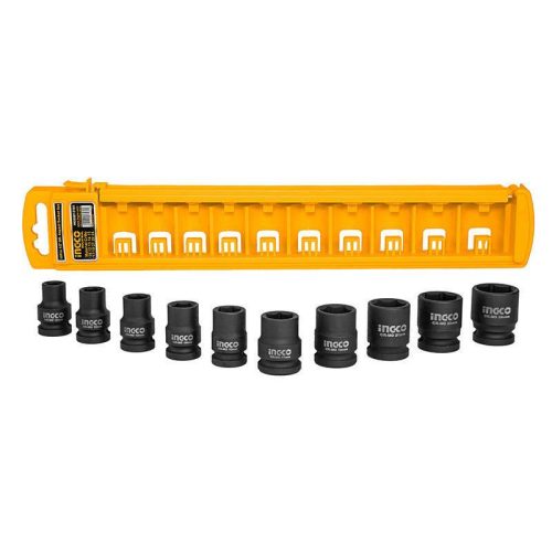 INGCO HKISSD12101, Ütőhüvely készlet, 1/2", 10 db