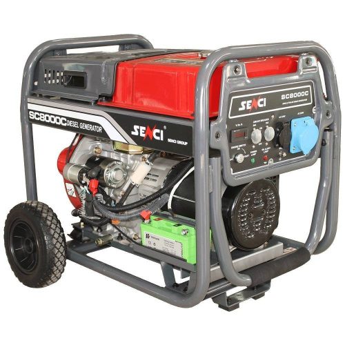 Senci SC-8000D nyitott dízel generátor - 7 kW